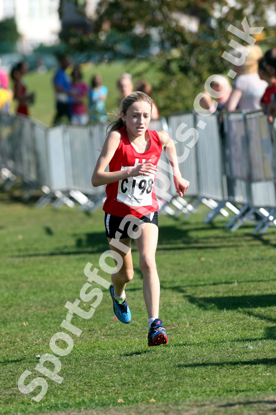 Natalia Hackett (Hallamshire Harriers), under-17 girls, Northern Cross Country Relay, Graves Park, Sheffield
